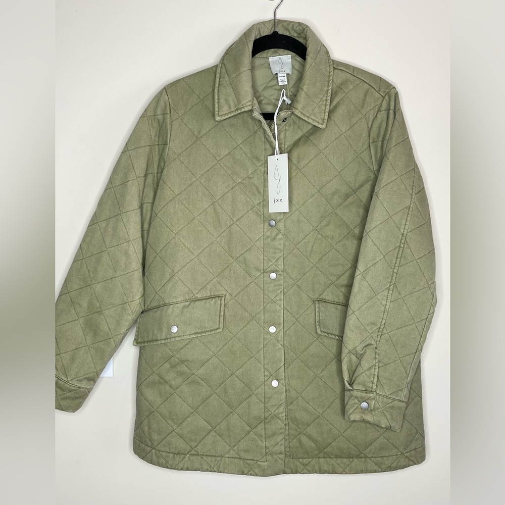 NWT Joie Quilted Barncoat Style Jacket Oversized Cotton Women’s Medium